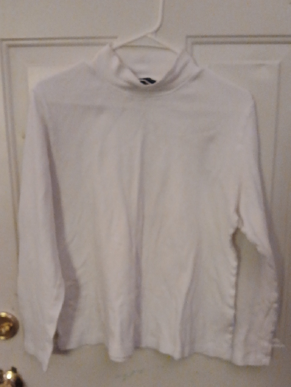 Karen Scott White Long Sleeve Mock Neck Tee Large - Picture 2 of 6